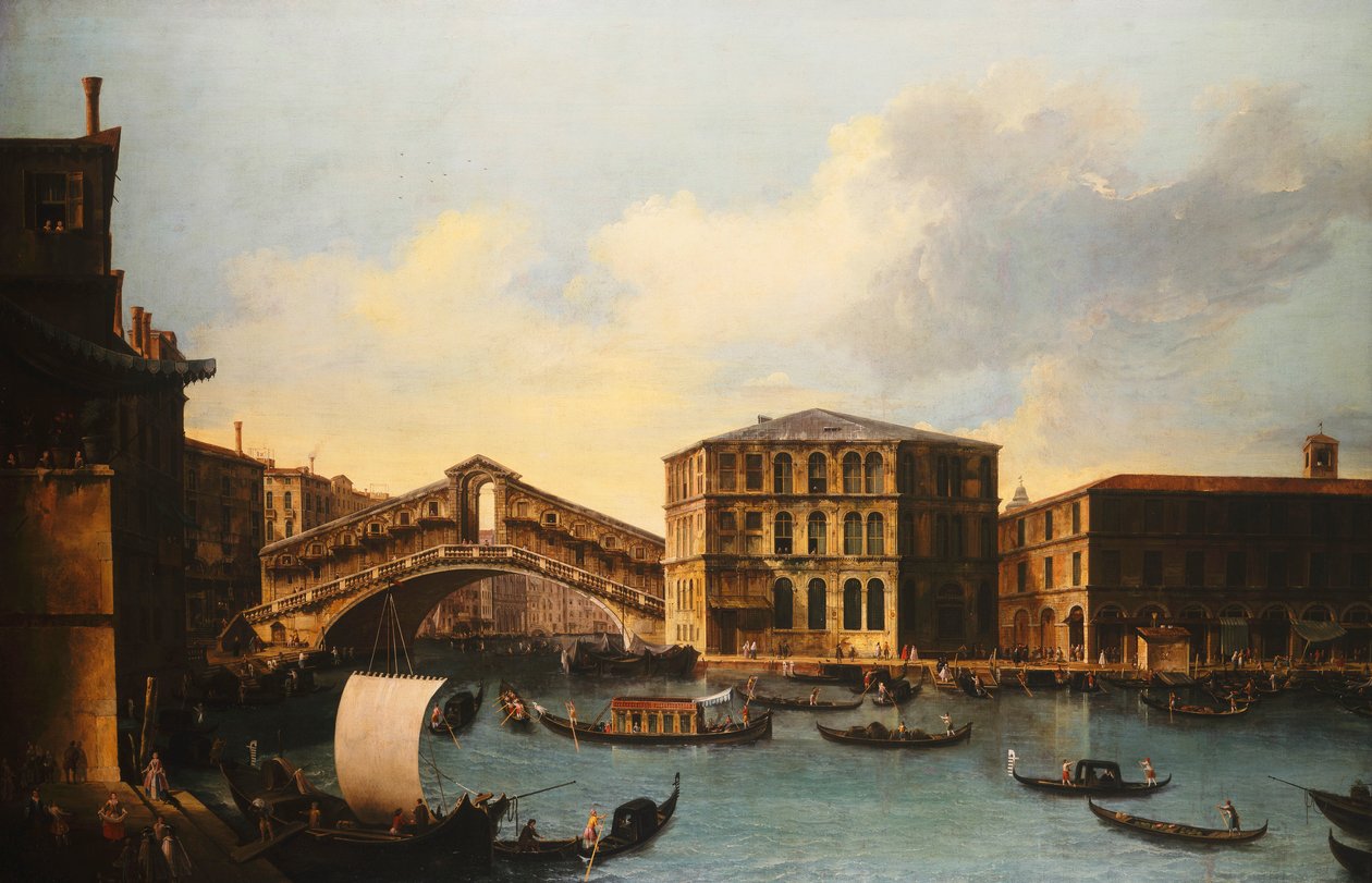 Rialtobroen, Venedig, fra nord, 1753 af Venetian School