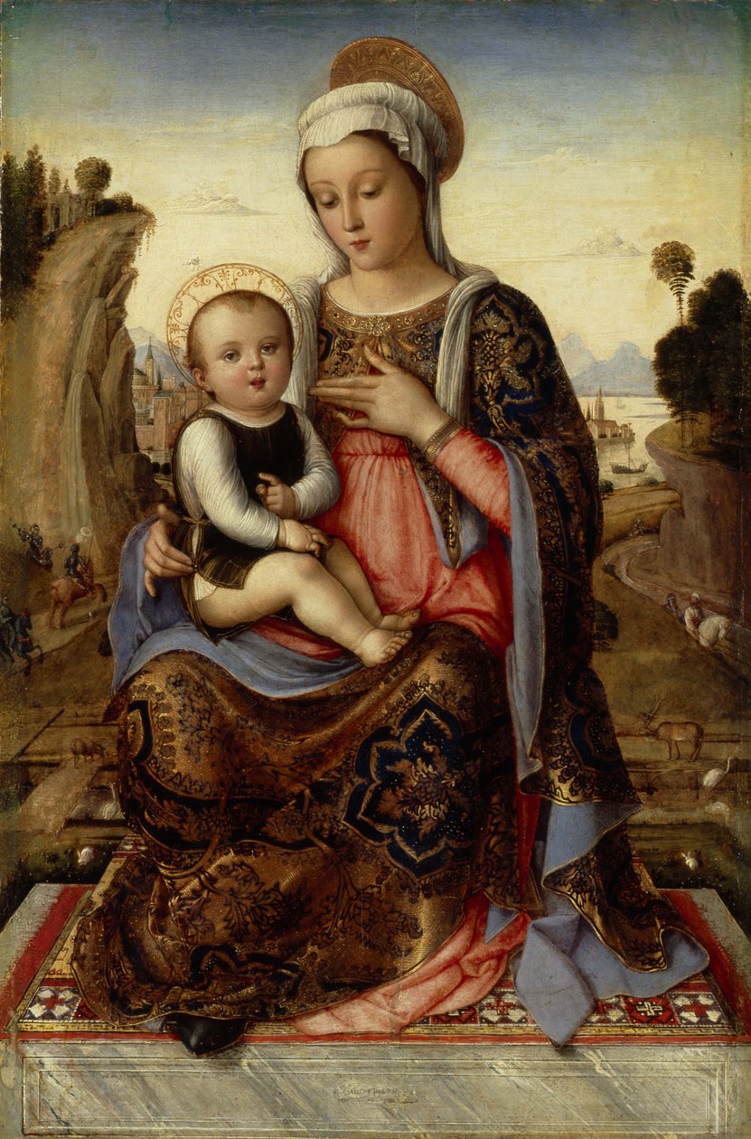 Jomfru og barn, 1400-tallet af Venetian master