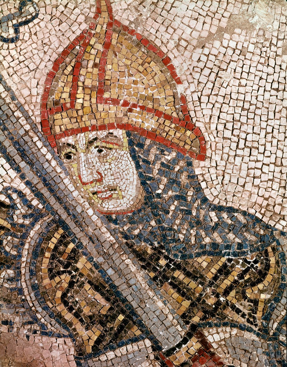 Leder af en soldat (mosaikdetalje af Veneto Byzantine School