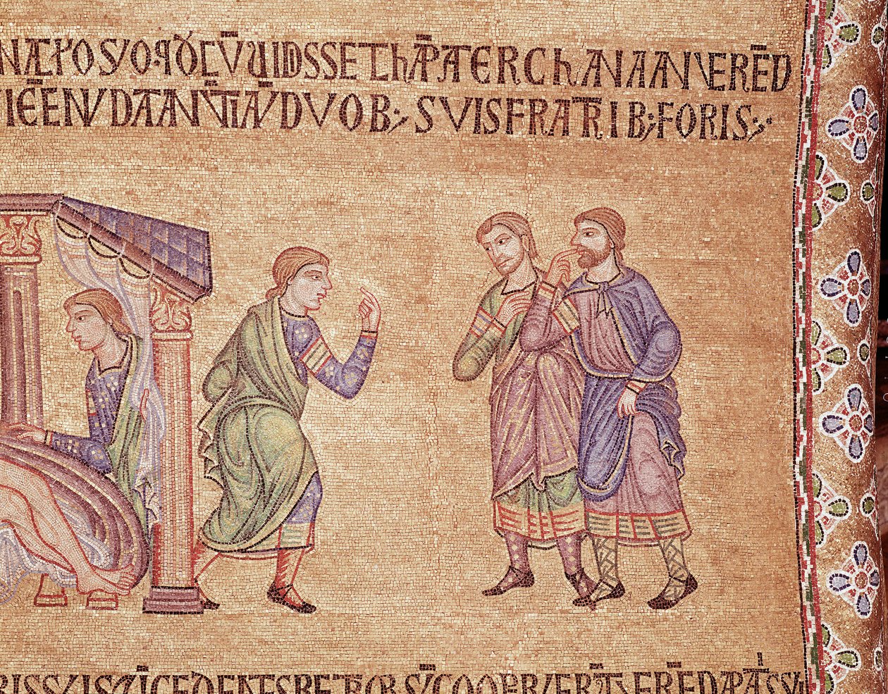 Noahs liv (mosaikdetalje af Veneto Byzantine School