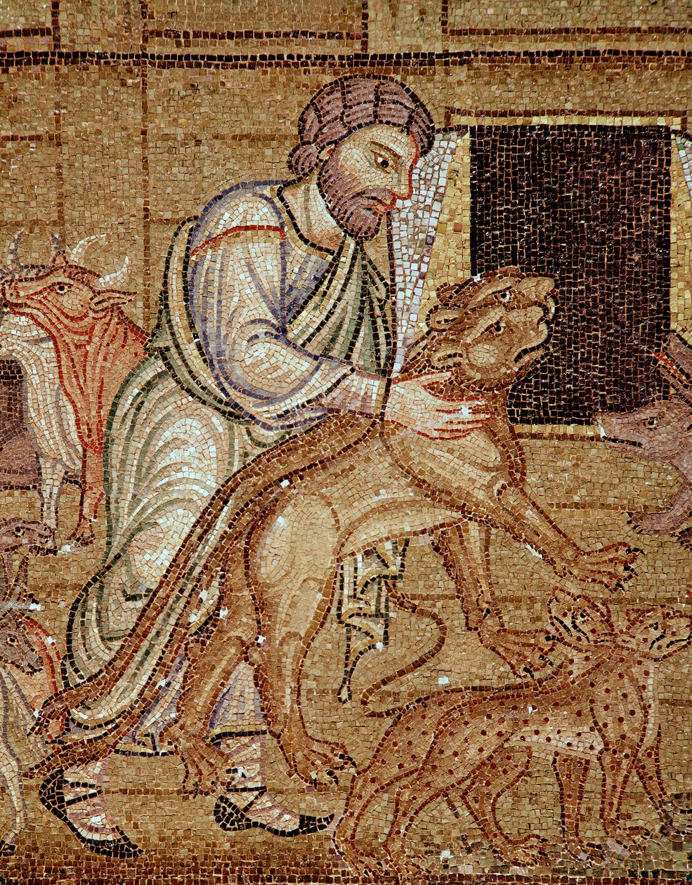 Noas liv, arken (mosaikdetalje af Veneto Byzantine School