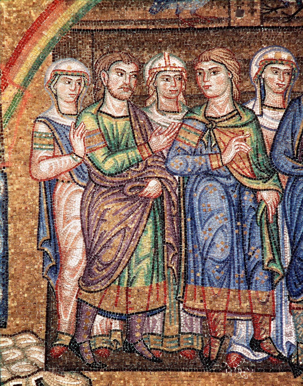 Noas liv, Noas sønner (mosaikdetalje af Veneto Byzantine School