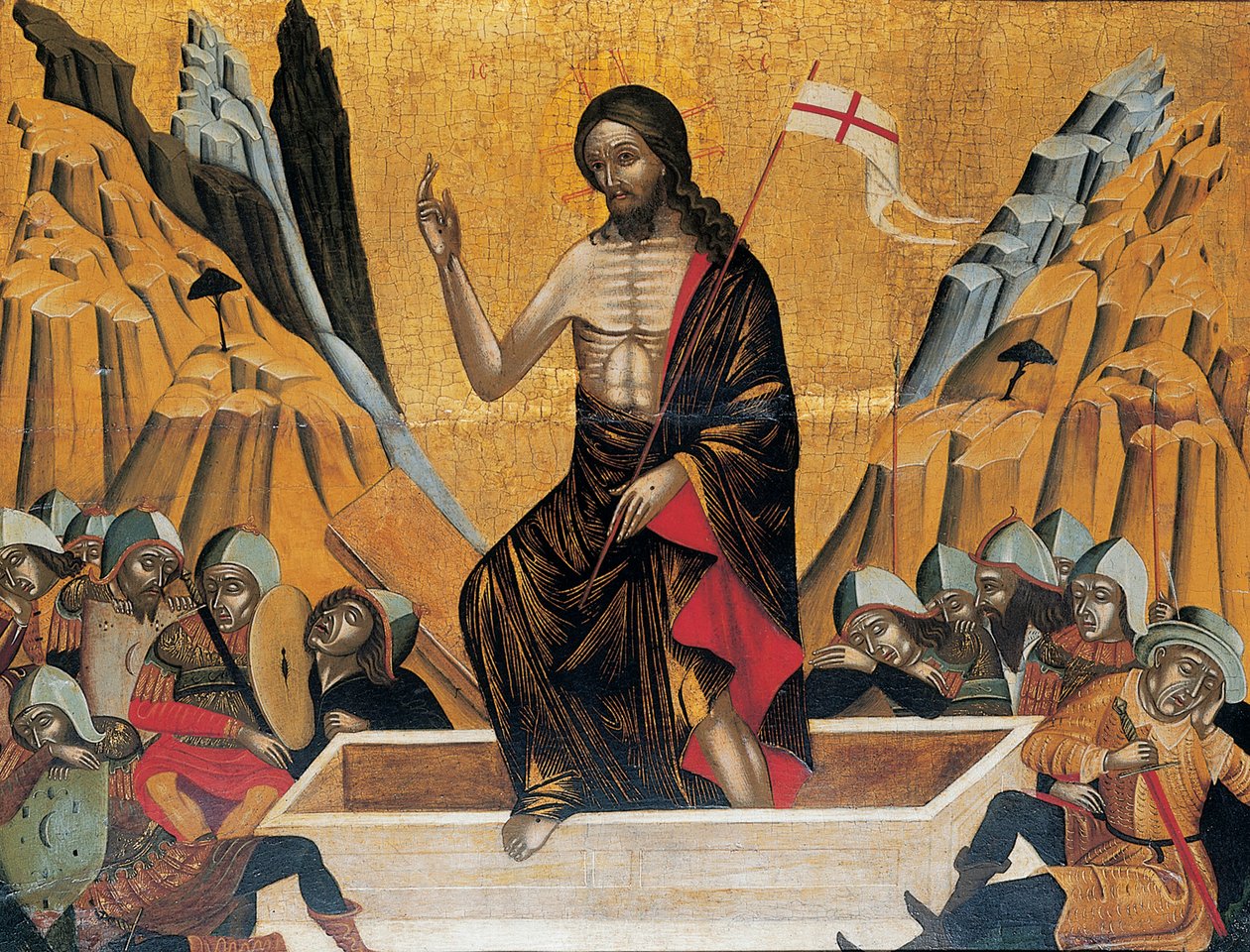 Opstandelsen, Venedig eller Kreta, ca. 1500 af Veneto Cretan School