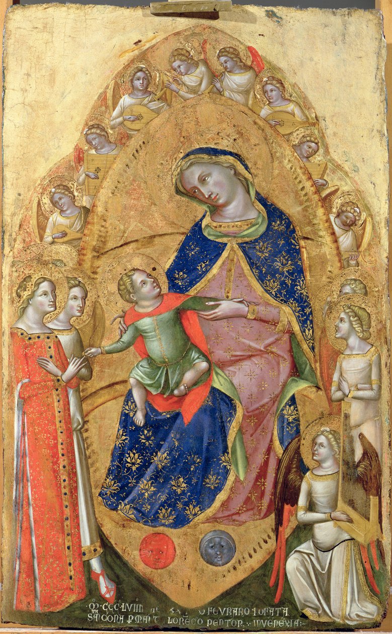 Den hellige Katarinas ægteskab, 1358 af Lorenzo Veneziano