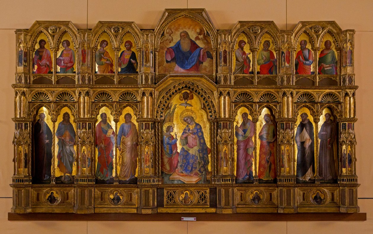Bebudelsens polyptykon (Løvepolyptykon) af Veneziano Lorenzo