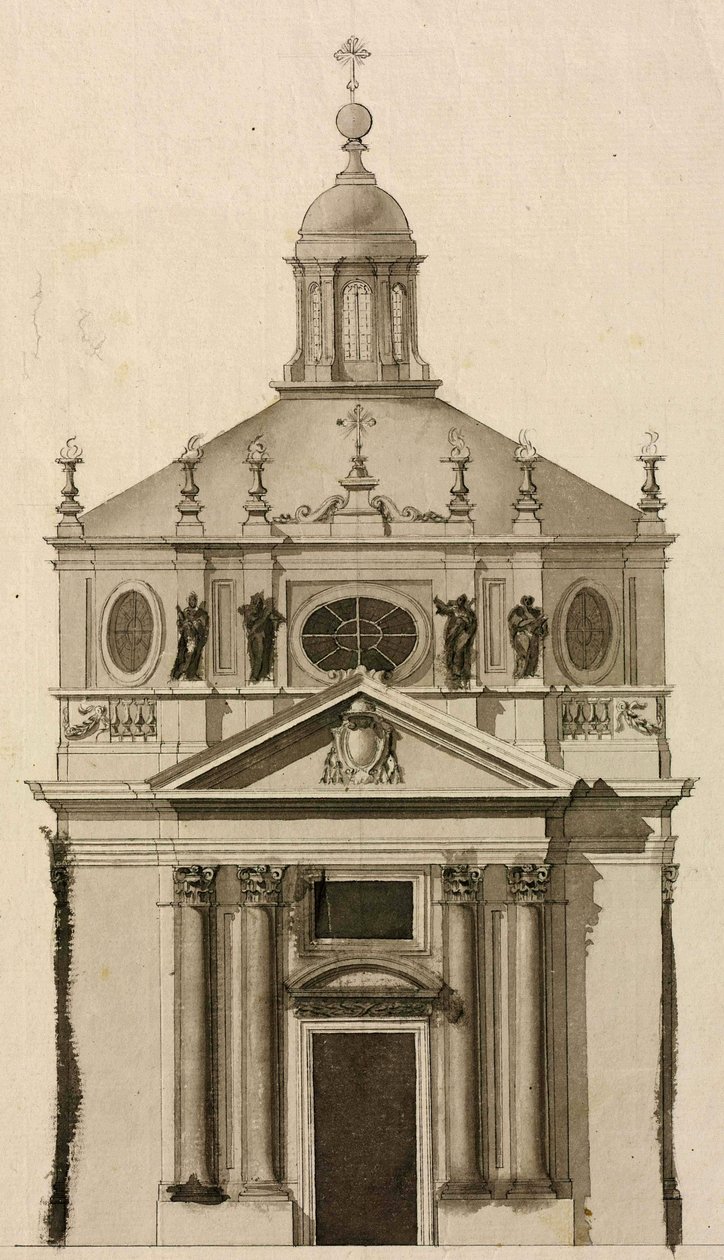 Hovedfacade på Sagrario ved katedralen i Jaén (Spanien) af Ventura Rodríguez