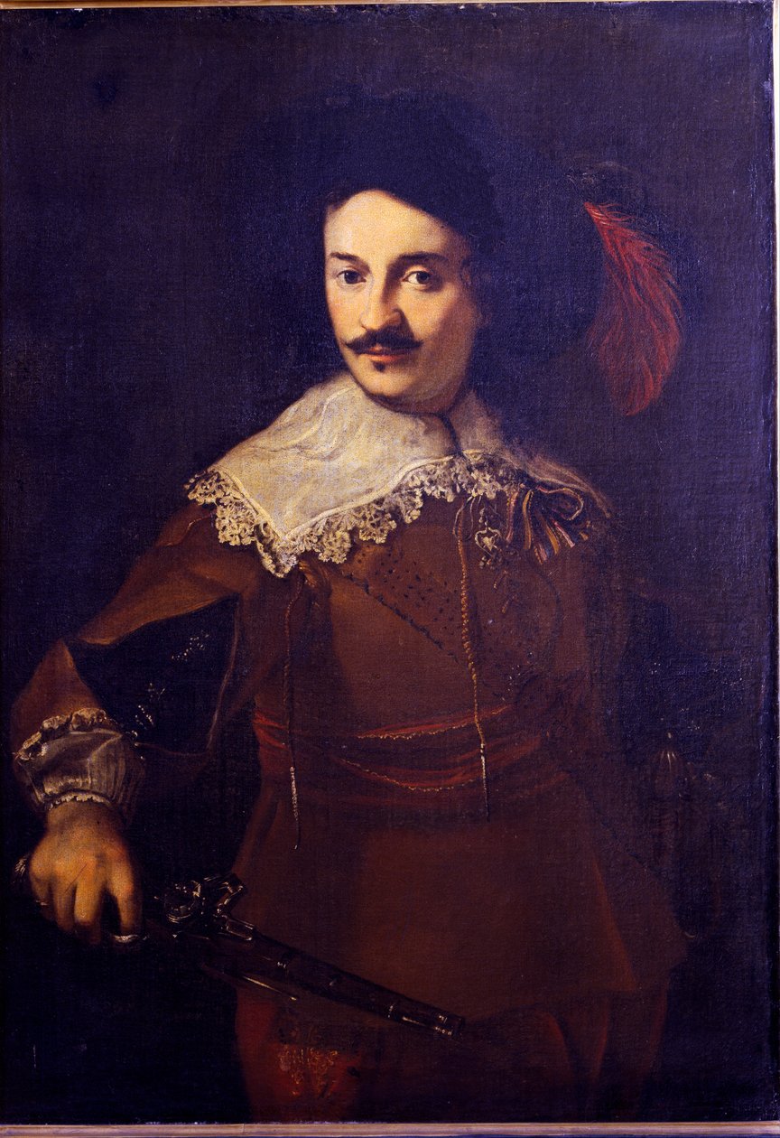 Selvportræt med en pistol, ca. 1610 af Ventura di Arcangelo Salimbeni