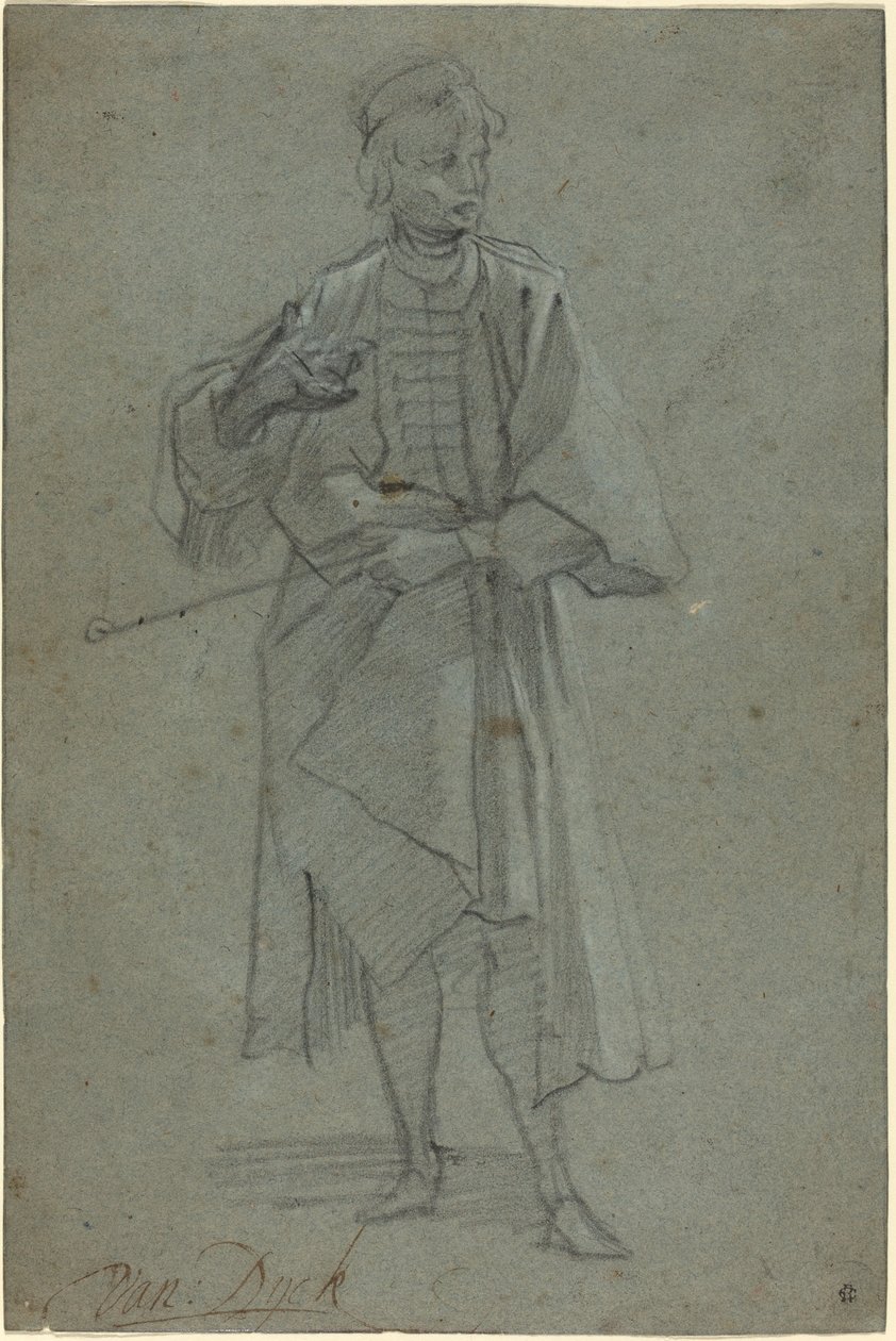 Figur af en mand [recto] af Ventura Salimbeni