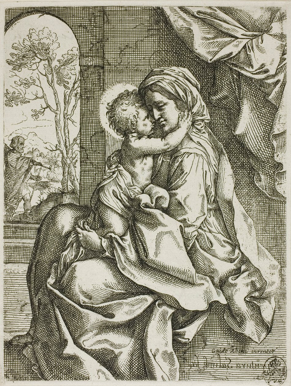 Madonna og barn med Sankt Josef af Ventura Salimbeni