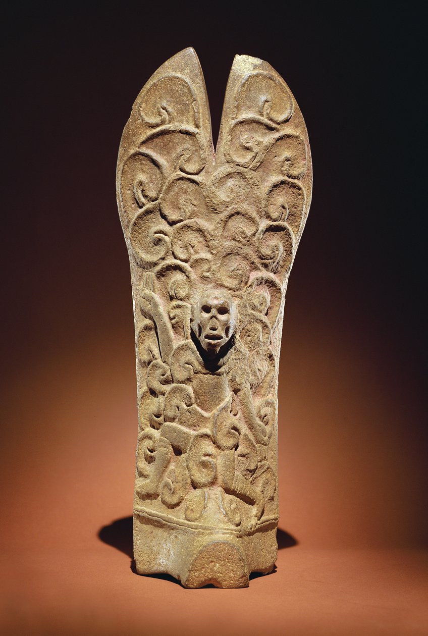 Palma med skelethovedfigur, Mexico af Veracruz