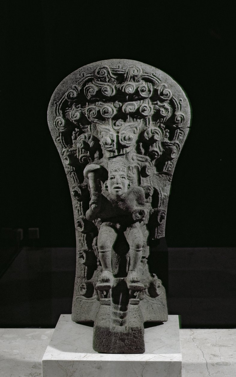 Votive Palm fra El Paraiso, sen klassisk periode, Mexico af Veracruz