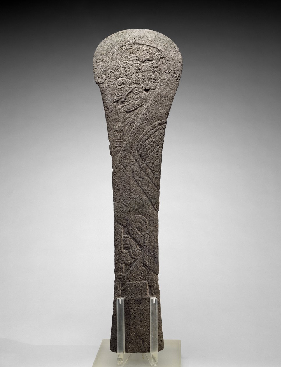 Palma med en vandfugl, 300-1200 e.Kr. (basalt) af Veracruz Veracruz