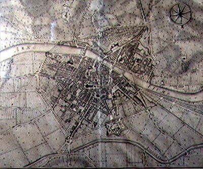 Kort over Firenze af Vercellini Terreni