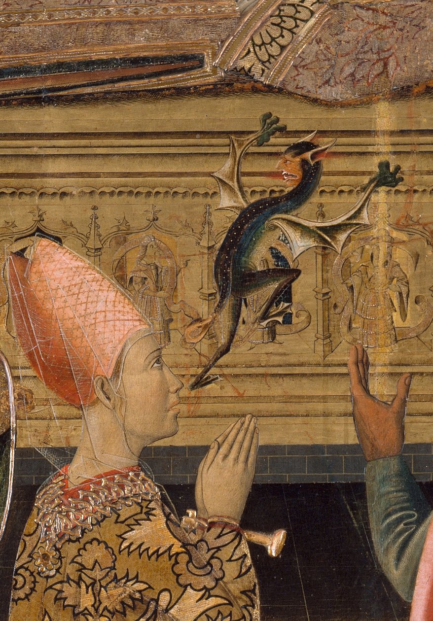 Prinsesse Eudoxia før graven af Saint Stephen Detail af Vergós Family