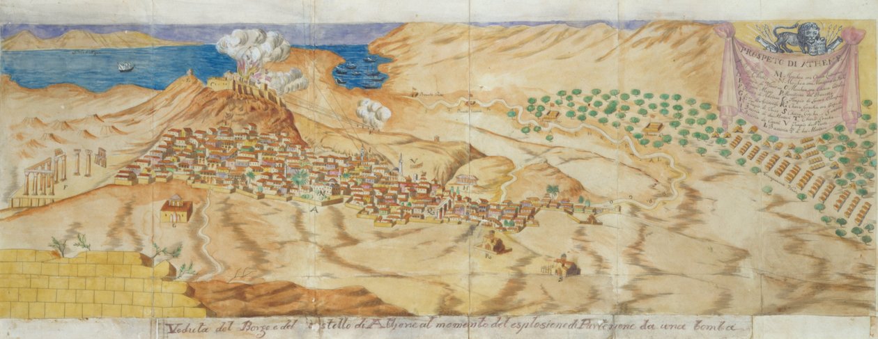 Bombardementet af Parthenon den 26. september 1687 af Verneda Giacomo Milheau