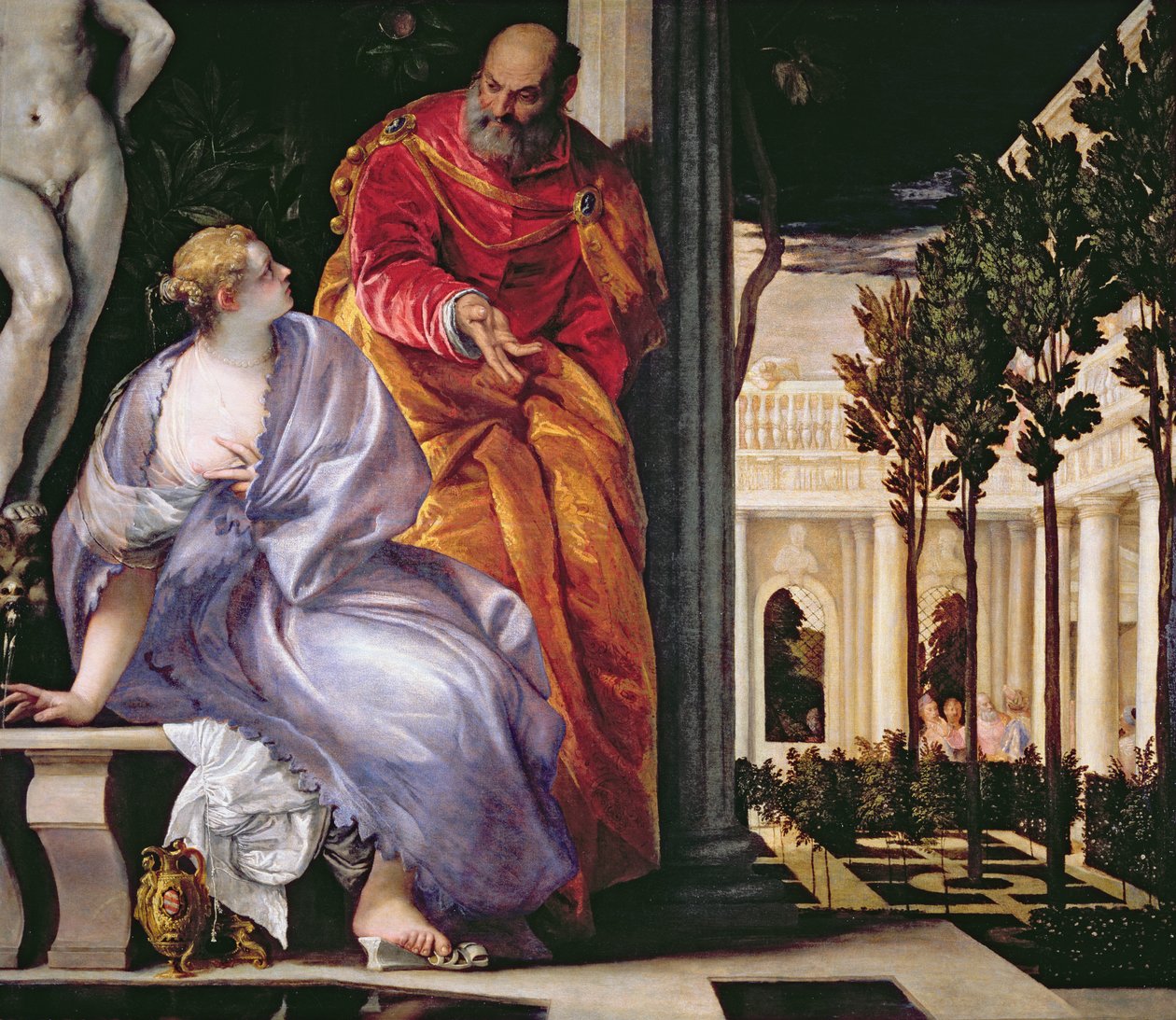 Bathsheba Badning, ca. 1575 af Paolo Veronese