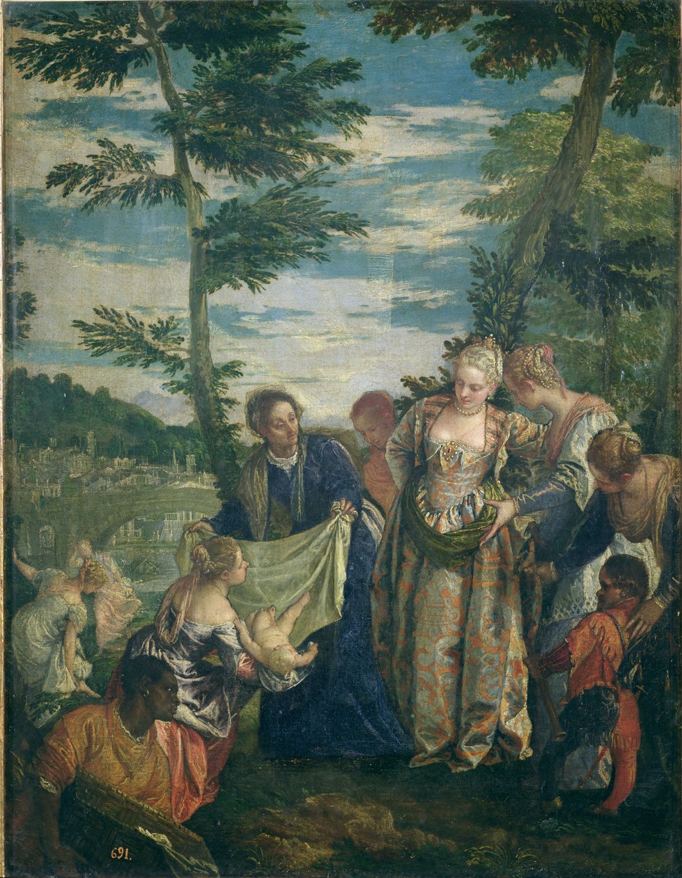 Moses reddet fra Nilen, 1580 af Paolo Veronese