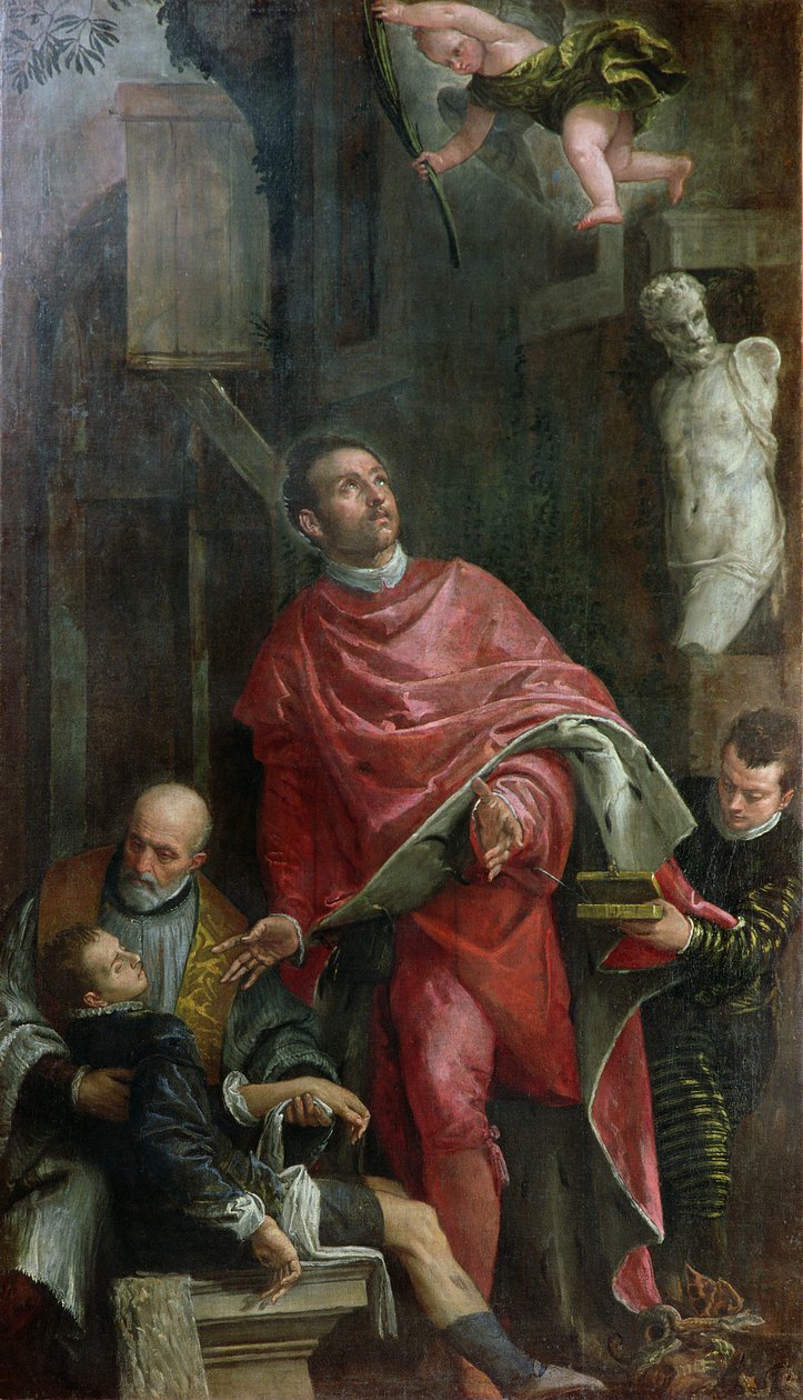 Sankt Pantaleone helbreder et barn, 1587 af Paolo Veronese