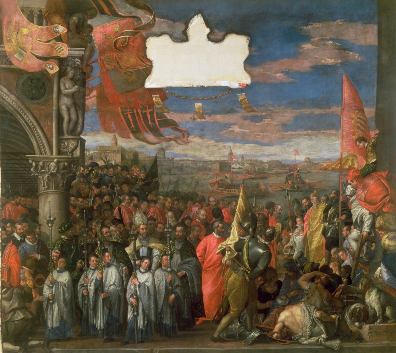 Dogen Andrea Contarini vender tilbage fra Chioggia af Paolo Veronese
