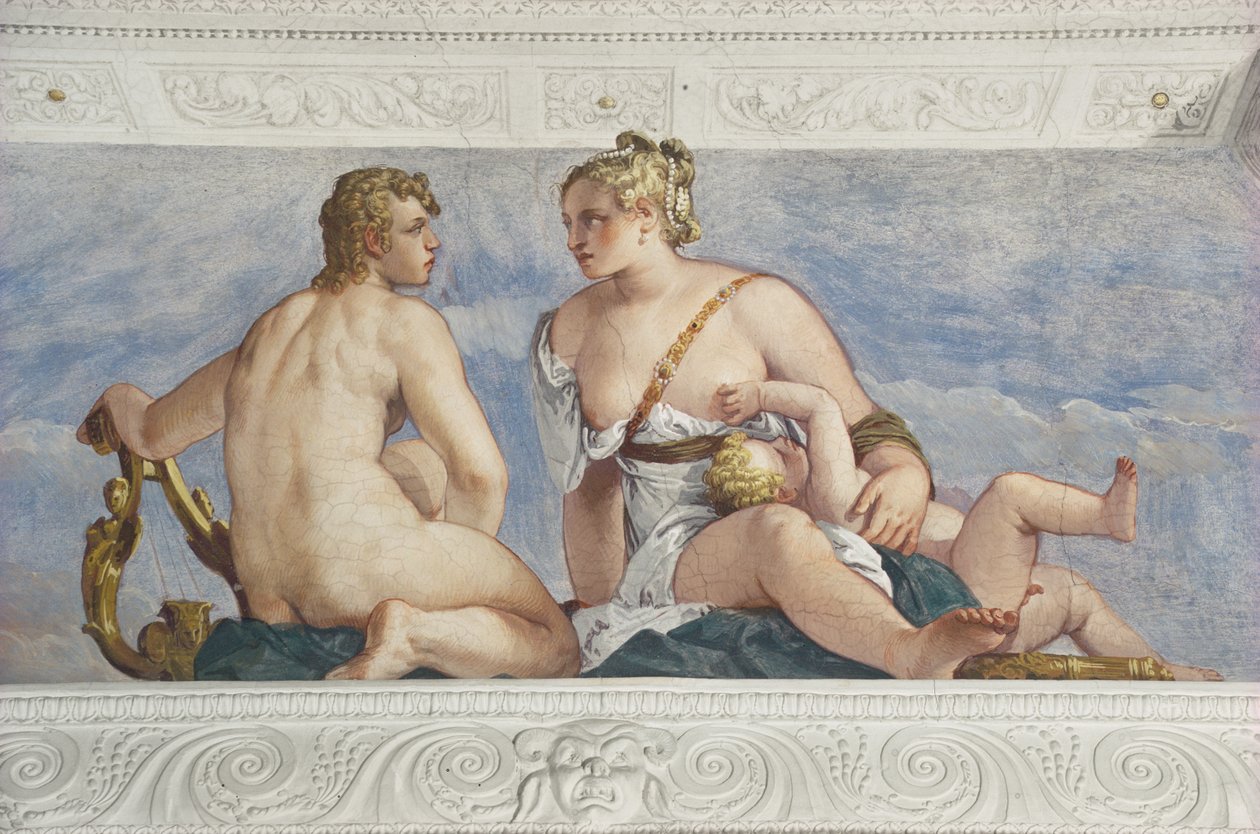 Apollo og Venus, fra Sala di Bacchus, ca. 1561 af Veronese