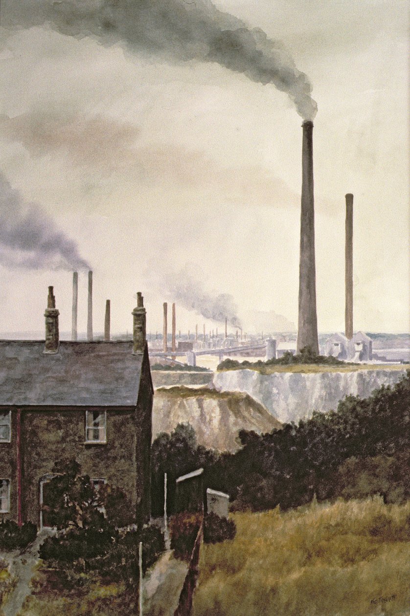 North Kent Landscape - Nr. Northfleet, Gravesend af Vic Trevett