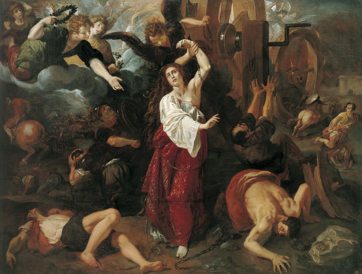 Martyrdøden for St. Catherine af Alexandria af Vicent Castelló