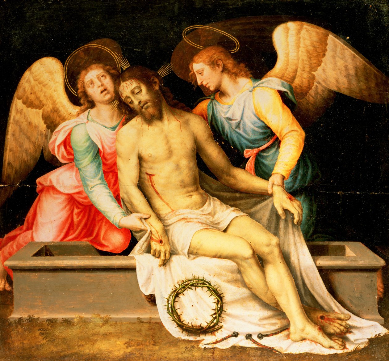 Pieta (Christus Patiens), 1550 (panel) af Vicente Juan Macip