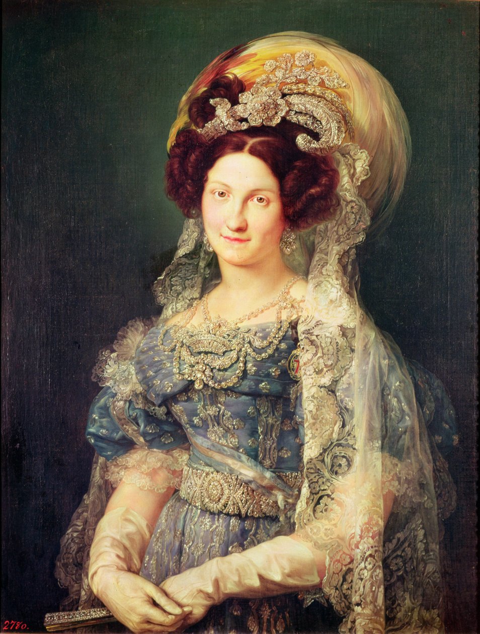 Maria Christina af Bourbon-Sicilien (1806-78) dronning af Spanien, ca. 1829 af Vicente Lopez y Portana