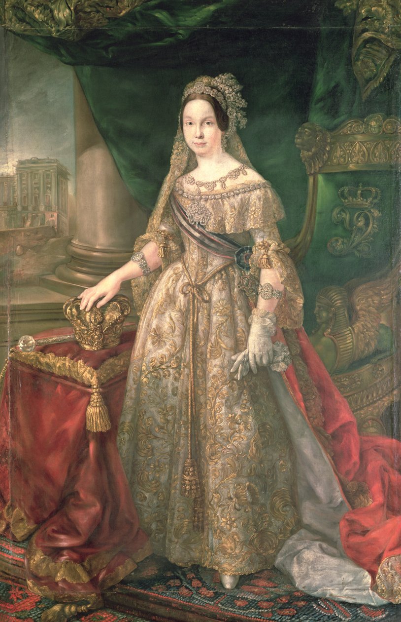 Dronning Isabella II (1830-1904) 1843 af Vicente Lopez y Portana