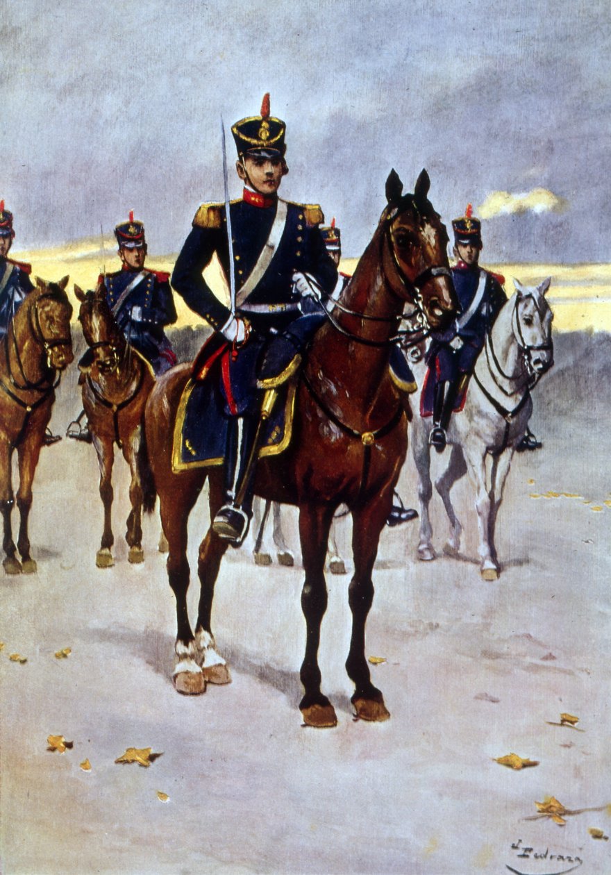 Den argentinske hær bereden grenadier officer af Vicente Blasco Ibanez