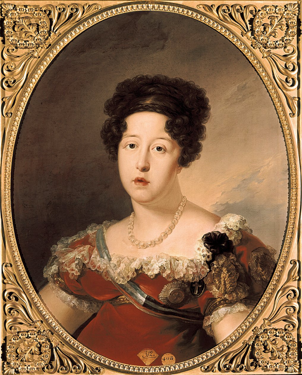 Dona Maria Isabel af Braganza. Portræt af Mary Isabella af Portugal (eller Mary Isabella af Bragança af Vicente Lopez y Portana