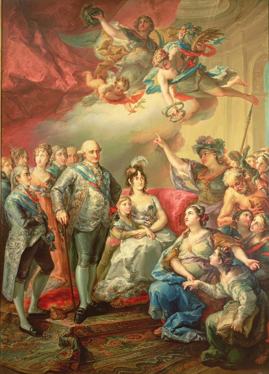 Hyldest til Karl IV og hans familie af Vicente Lopez y Portana