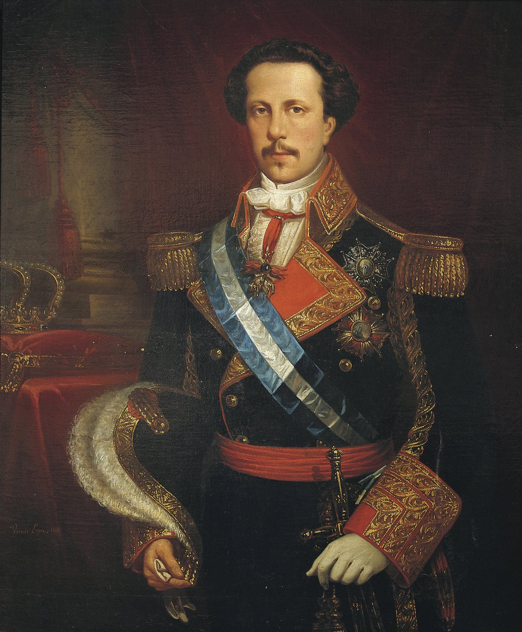 Portræt af Frans af Asis de Bourbon. 1848 (olie på lærred) af Vicente Lopez y Portana