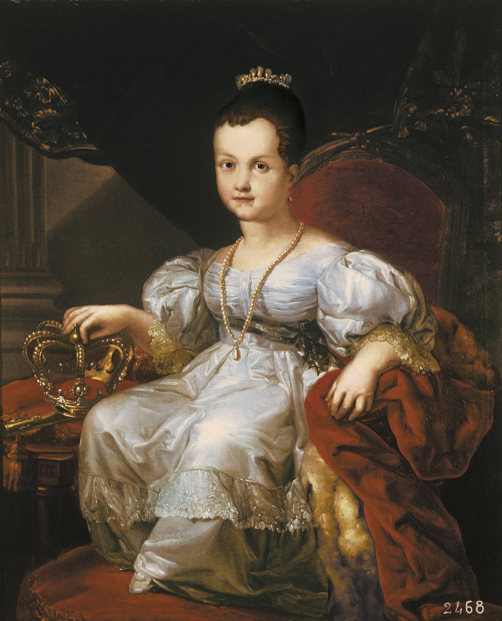 Portræt af Isabella II som barn (olie på lærred) af Vicente Lopez y Portana