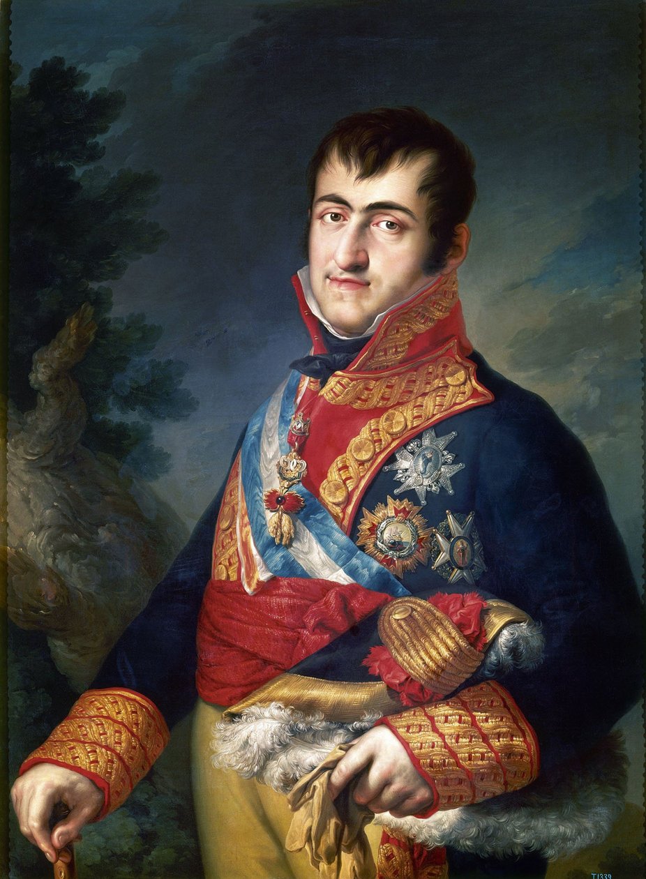 Portræt af kong Ferdinand VII af Spanien, 1814-1815 af Vicente Lopez y Portana