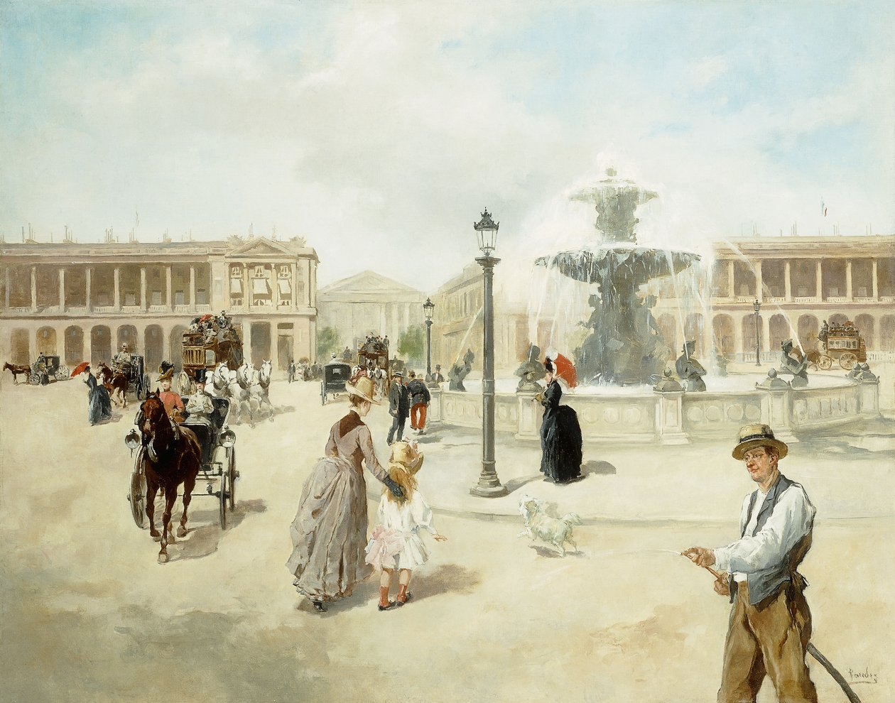 Place de la Concorde (olie om bord) af Vicente de Paredes