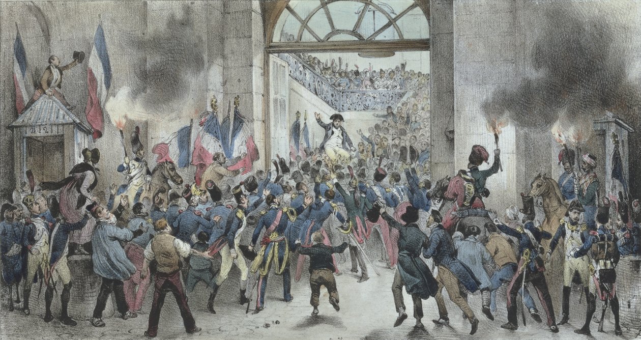 Napoleons ankomst (1769-1821) til Tuilerierne den 20. marts 1815 af Victor Adam