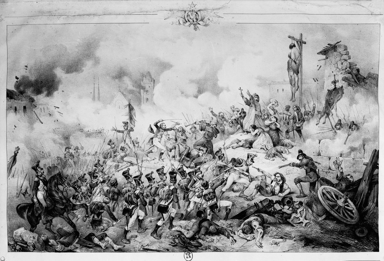Belejringen og erobringen af Saragossa, 1809 af Victor Adam