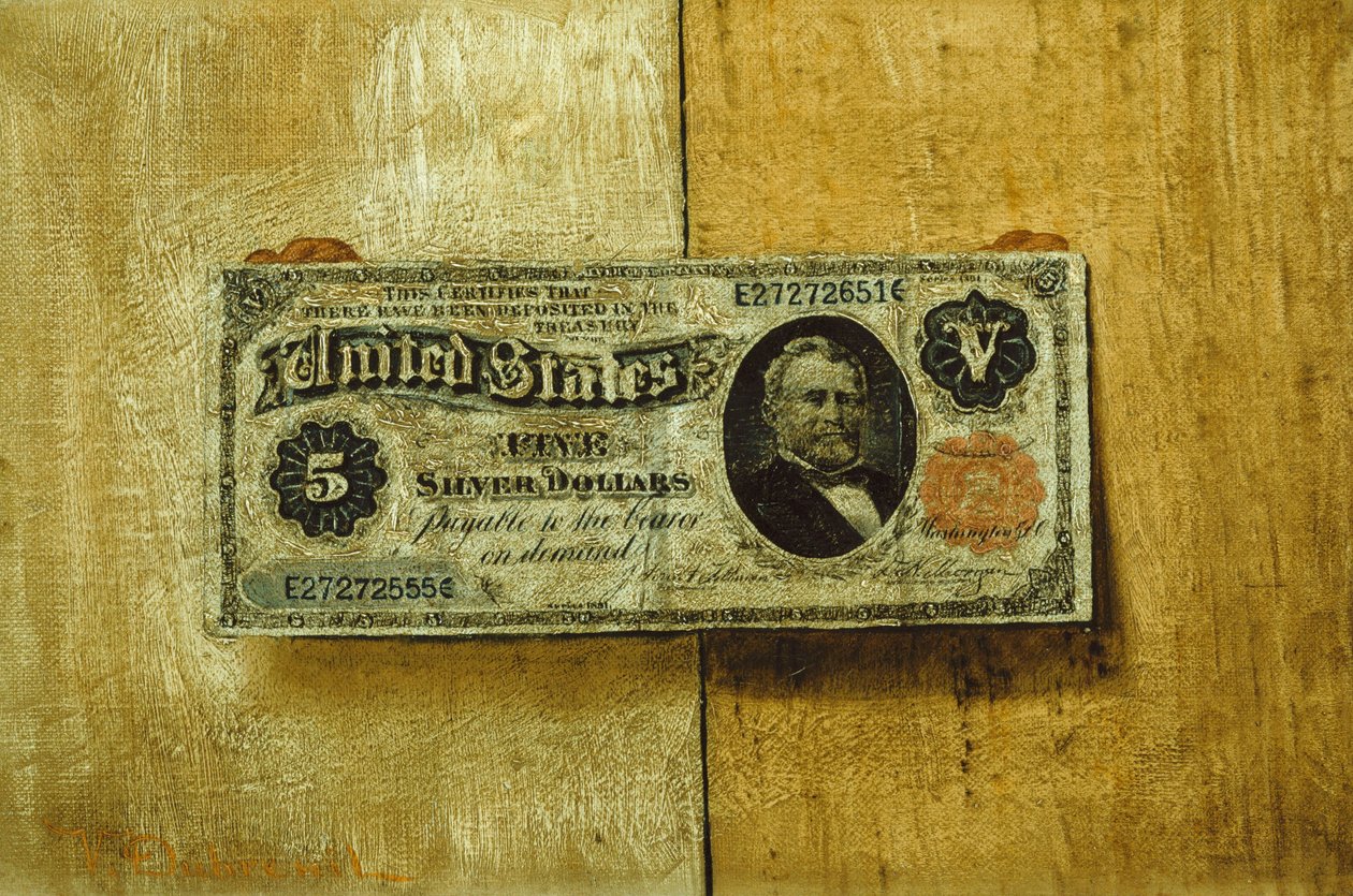 Fem dollarseddel af Victor Dubreuil
