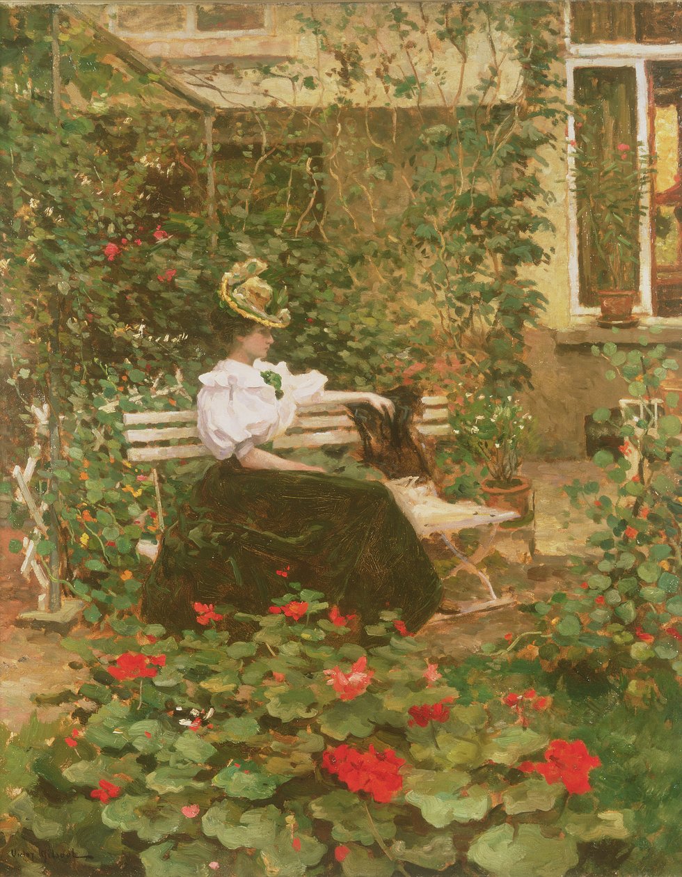 Blomster på terrassen af Victor Gilsoul