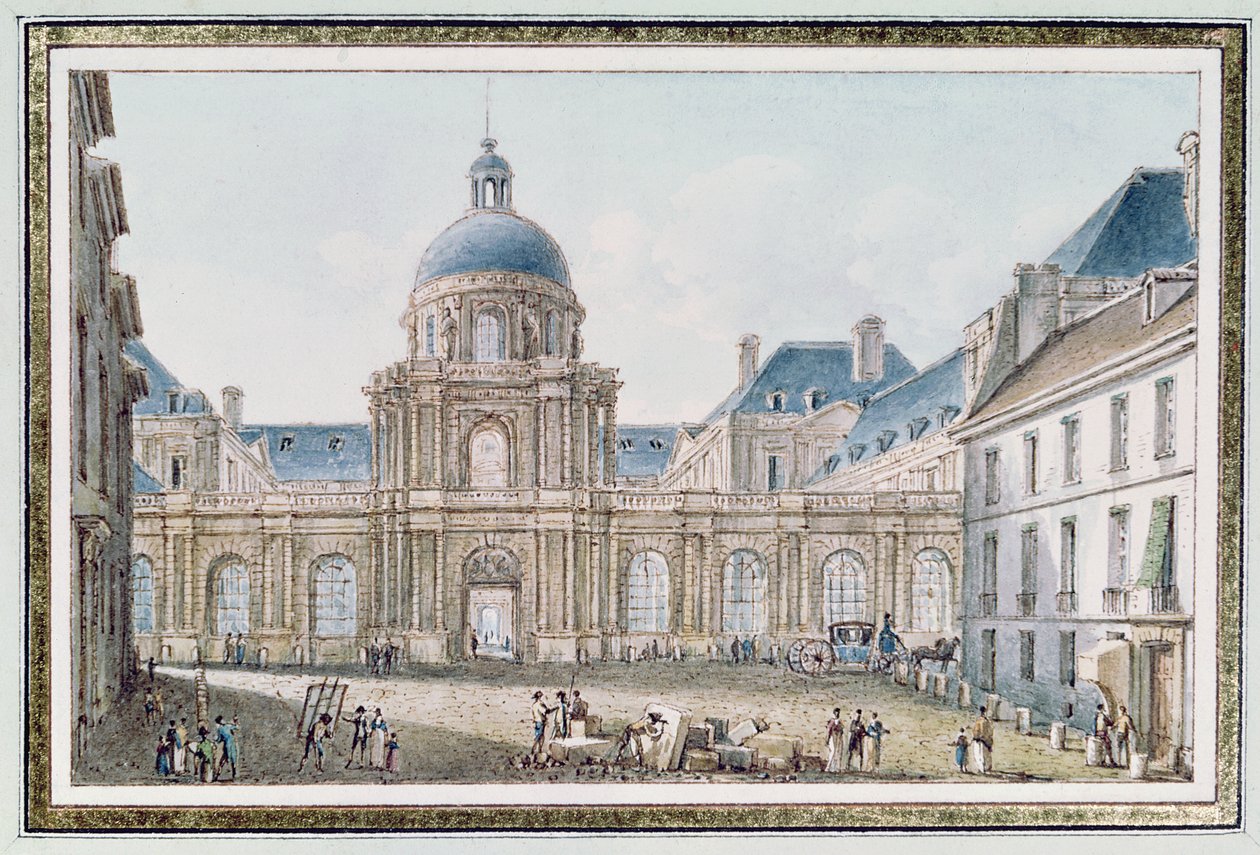 Udsigt over Palais du Senat Conservateur (Le Luxembourg) Paris af Victor Jean Nicolle