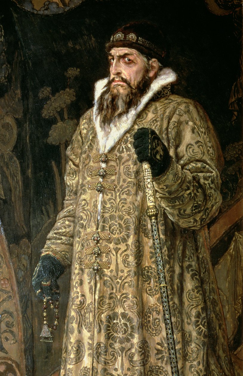 Zar Ivan IV Vasilyevich den Forfærdelige 1530-84 1897 olie på lærred detalje af 89327 af Victor Mikhailovich Vasnetsov