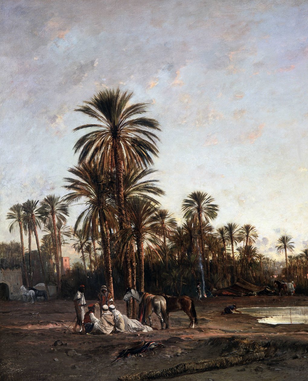 Afrikas sø. 1866 (olie på lærred) af Victor Pierre Huguet