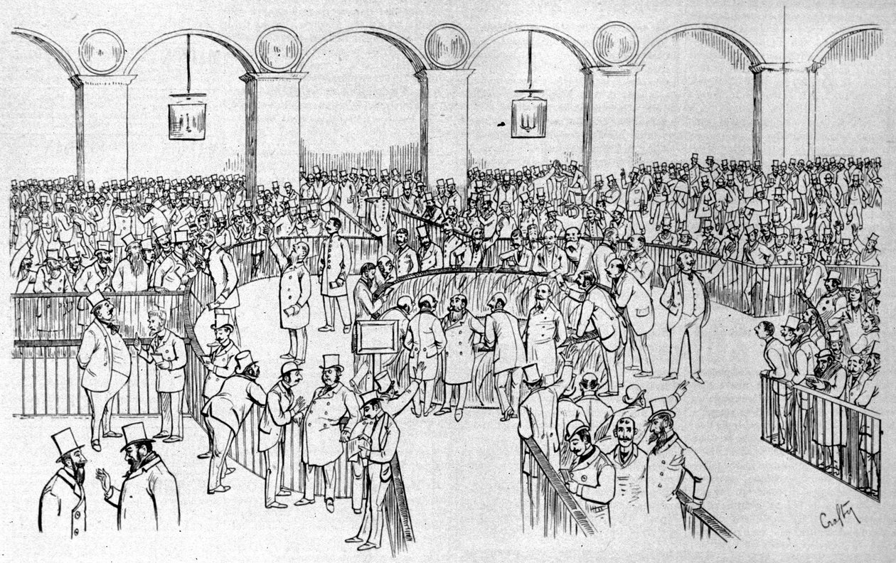 Paris Stock Exchange (Basket) i 1894. af Victor  Geruzez