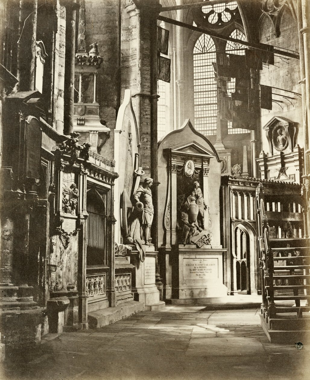 Nordgang af Westminster Abbey, London, c1860 af Victor A Prout