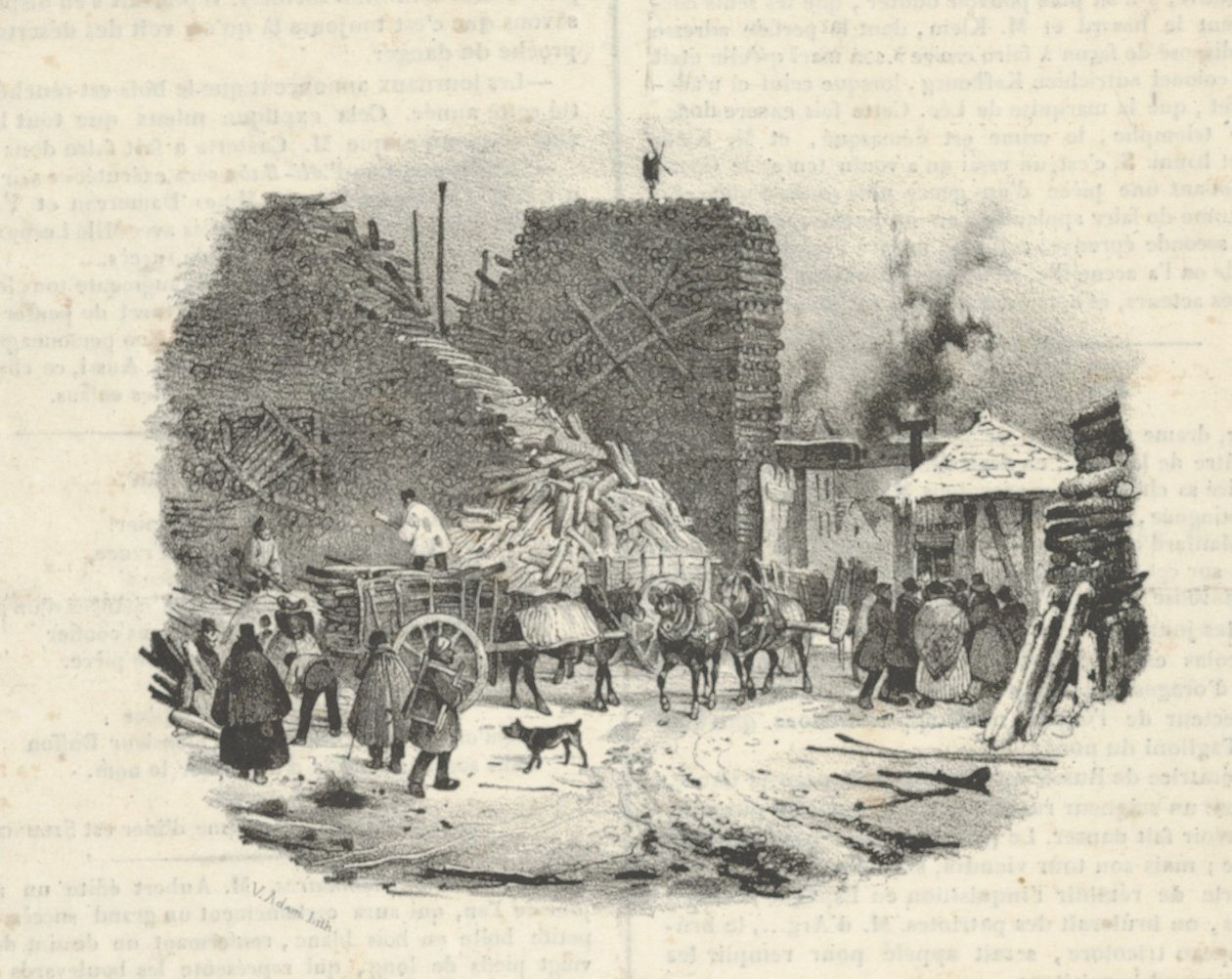 Brændeplads, 1800-tallet af Victor Adam