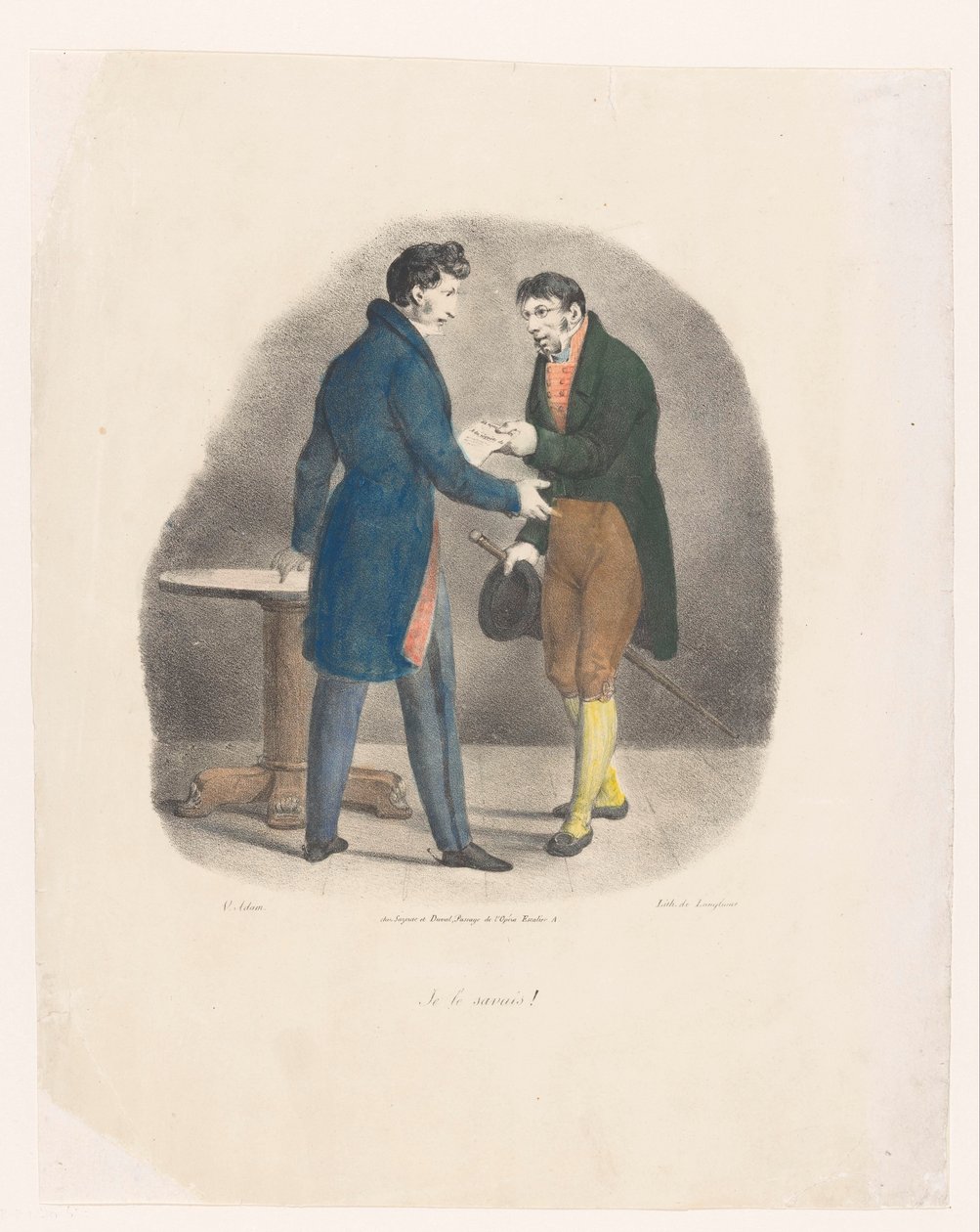 Ung mand modtager et brev Det er godt! (titel på objekt) Et år i en ung mands liv (serietitel) Un an de la vie de jeune homme, histoire veritable (serietitel) af Victor Adam