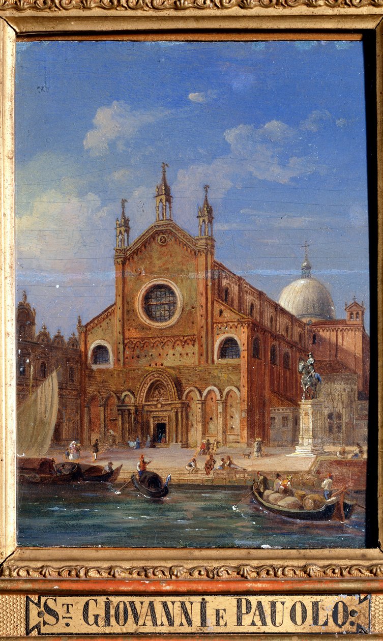 Santi Giovanni e Paolo San Zanipolo-kirken, 1800-tallet af Victor Adam