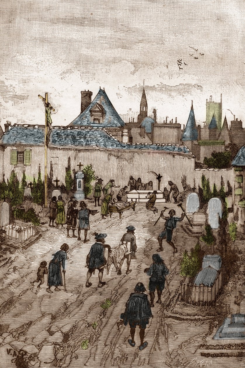 Jansenist-konvulsionær (eller Saint Medard) (værker af kramper) i det 18. århundrede: "" de syge og svagelige går til kirkegården i Saint-Medard (hvor er diakon Francois Paris