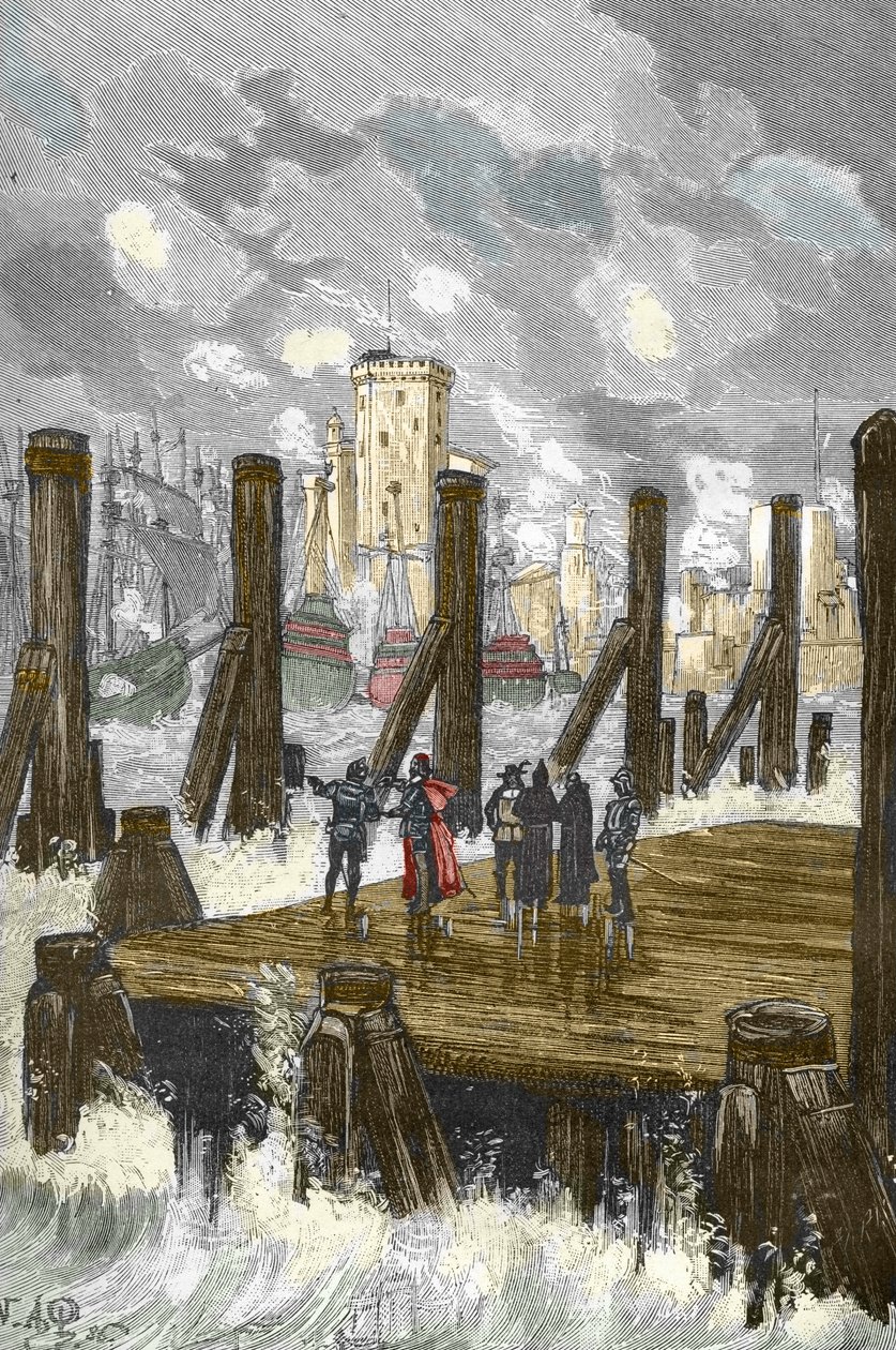 Siege de la Rochelle (1627-1628): "" Kardinal af Richelieu (1585-1642) på La Rochelles dæmning, under belejringen af byen, place d